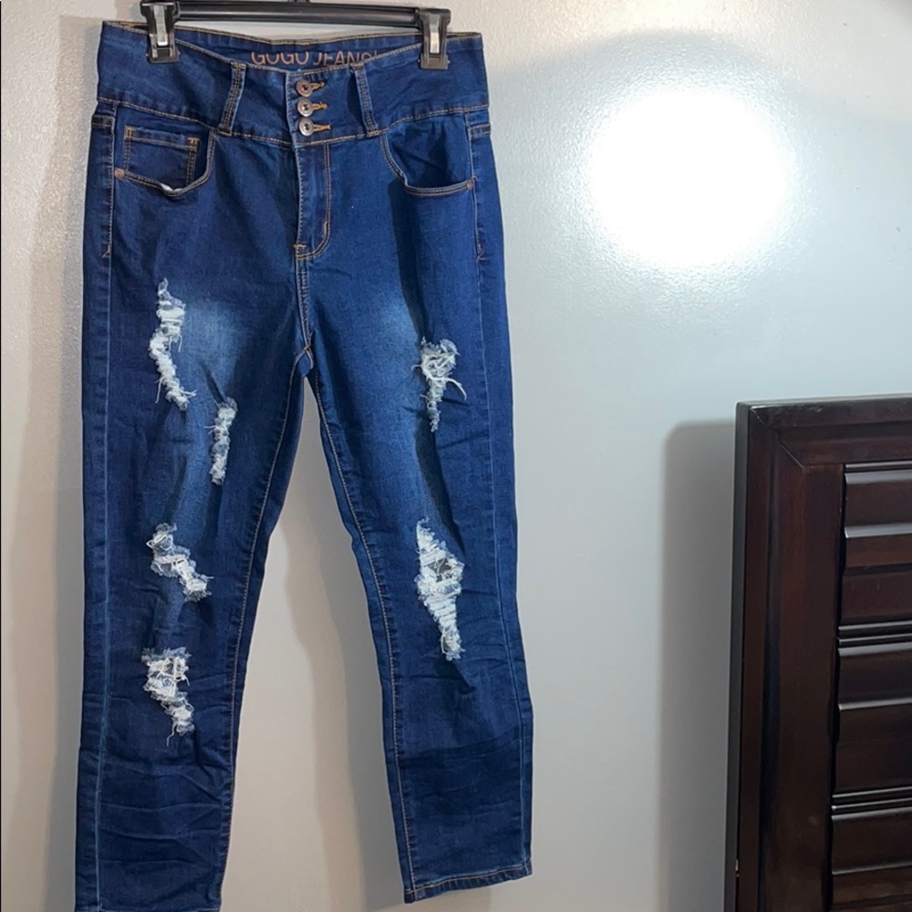 GOGO High Rise Ankle Jeans, Sz 11
